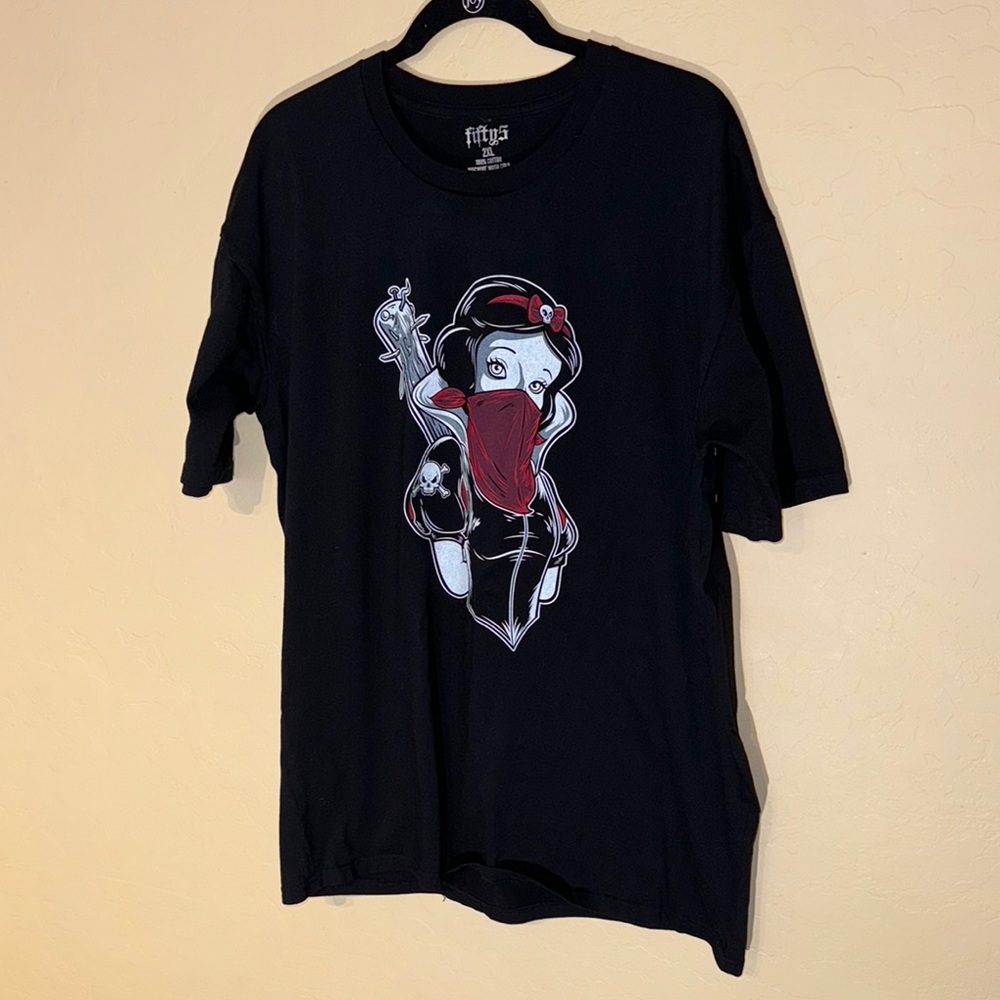 Fifth Sun Black T-Shirt with Bold Character Design